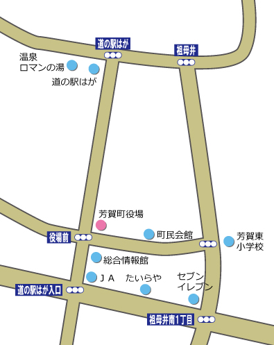 役場周辺地図