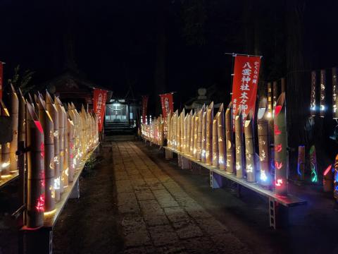 八雲神社竹あかり2